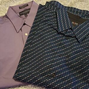 Giorgio Brutini Men's Purple and Blue Casual Shirts